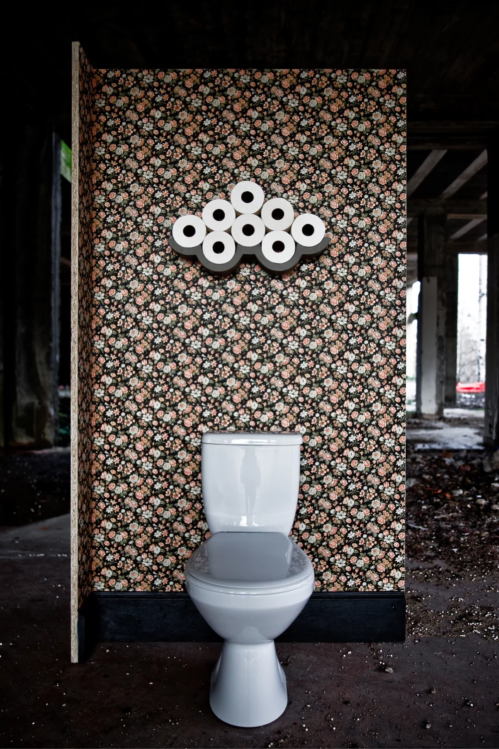 Cloud -shaped shelf to store your toilet paper rolls in a poetic and original style