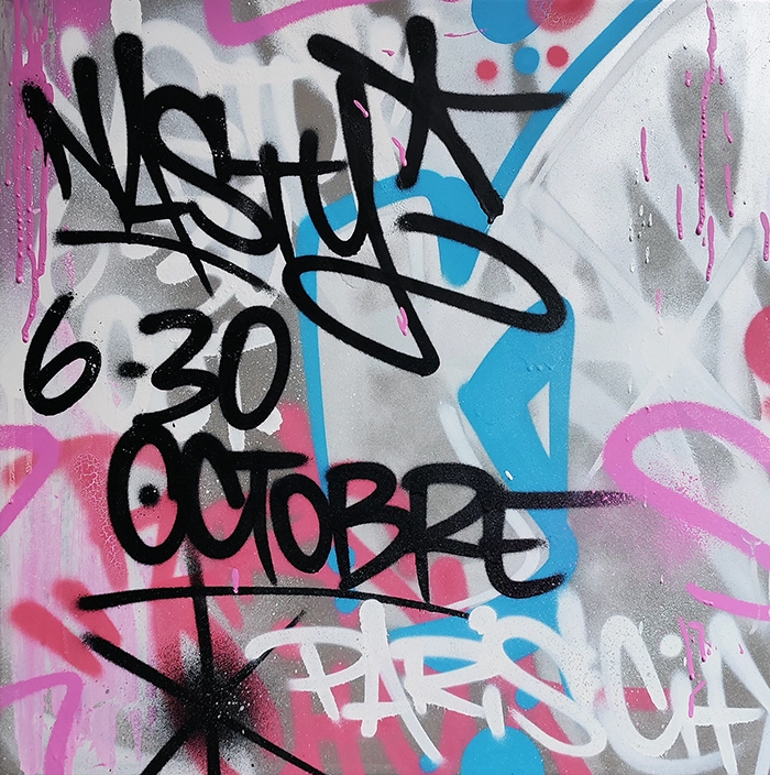 Nasty on concrete canvas Frag exhibition in Paris October 2022