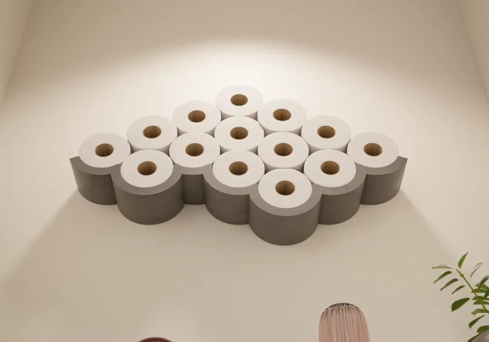 Cloud concrete shelf, cloud shape by Bertrand Jayr — Lyon Béton