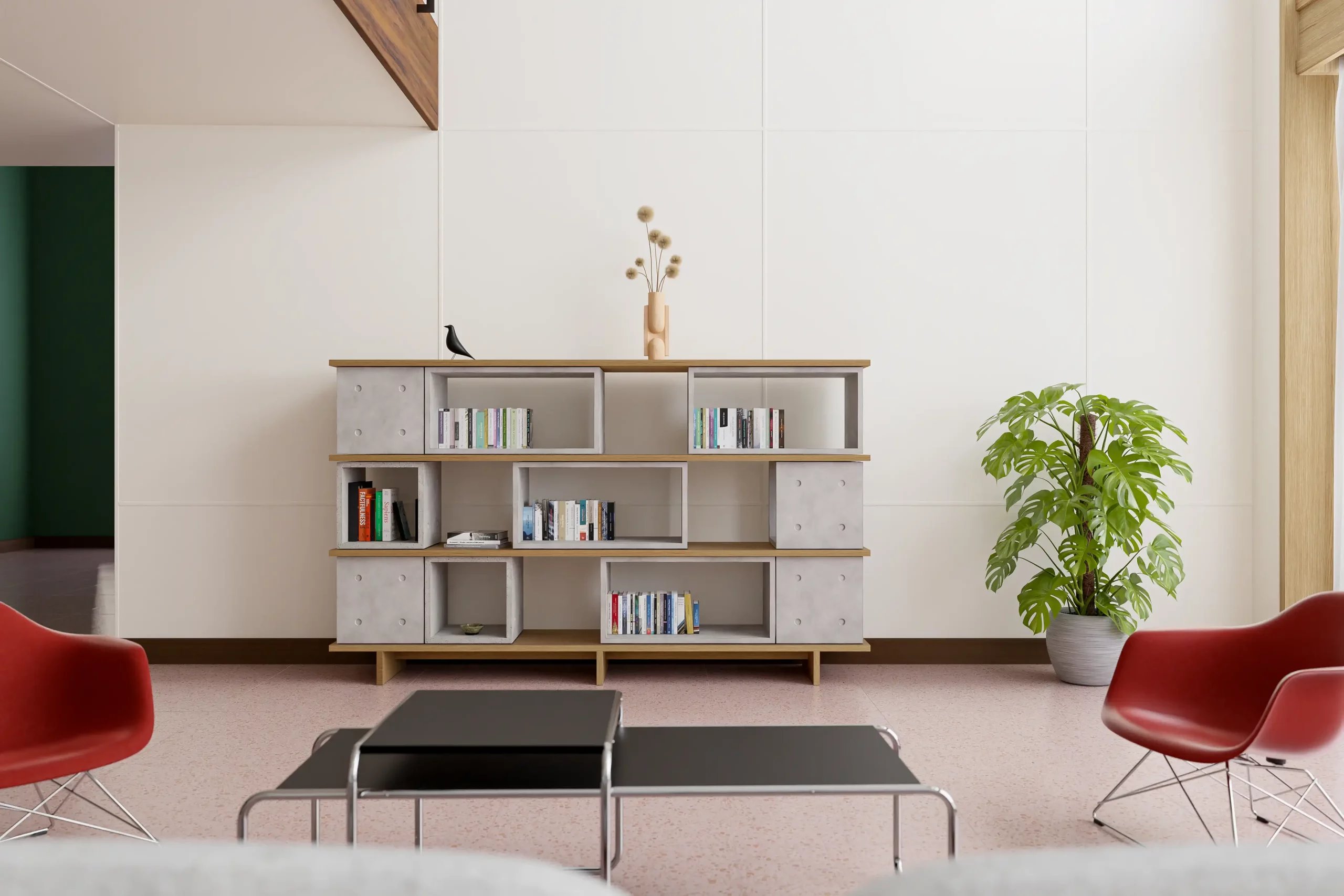 Dice concrete modular system by Alexandre Dubreuil, stackable modules — Lyon Béton