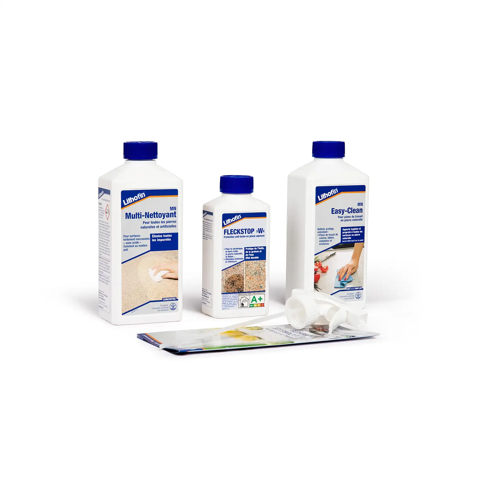 Lithofin concrete care kit, Fleckstop, Easy Clean and Multi-Cleaner — Lyon Béton