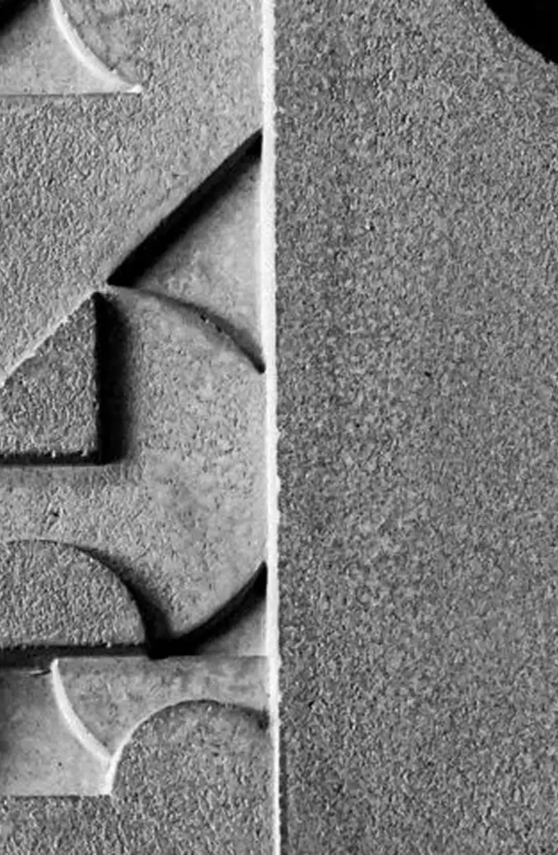 Sculpted raw concrete detail, surface contrast — Lyon Béton